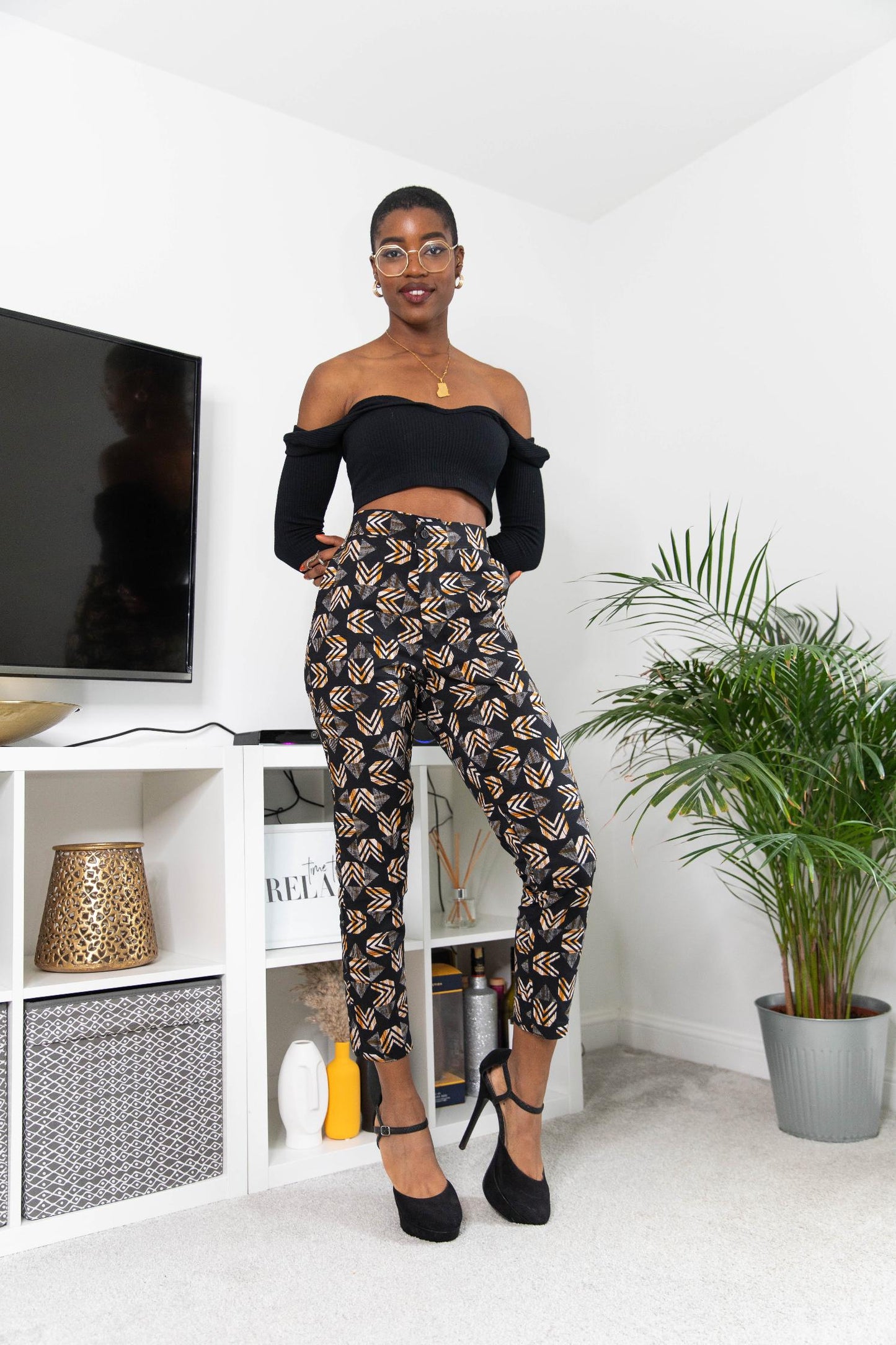 Beira African Print Pants