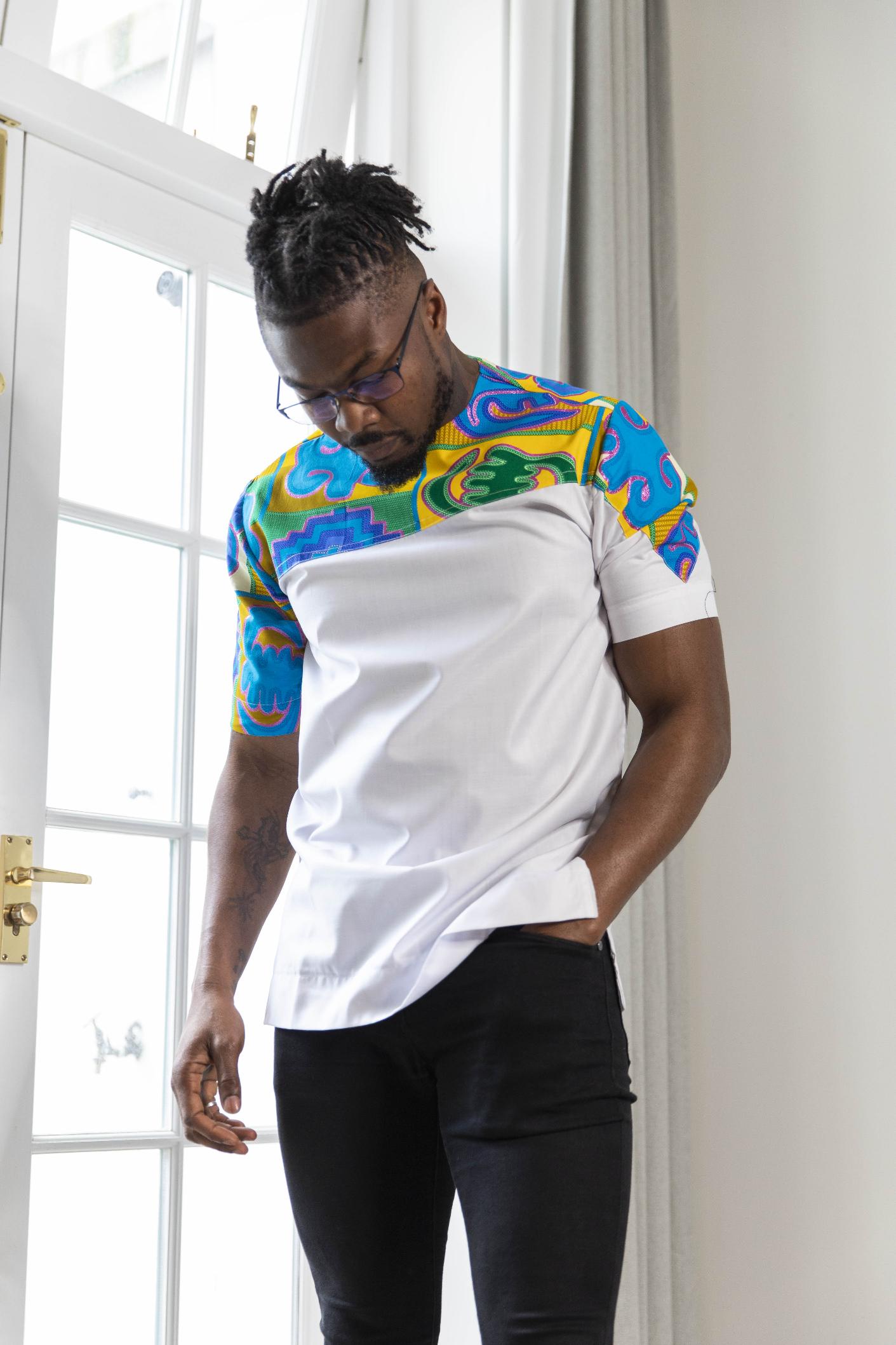 Aobi Kente Print Men's Shirt
