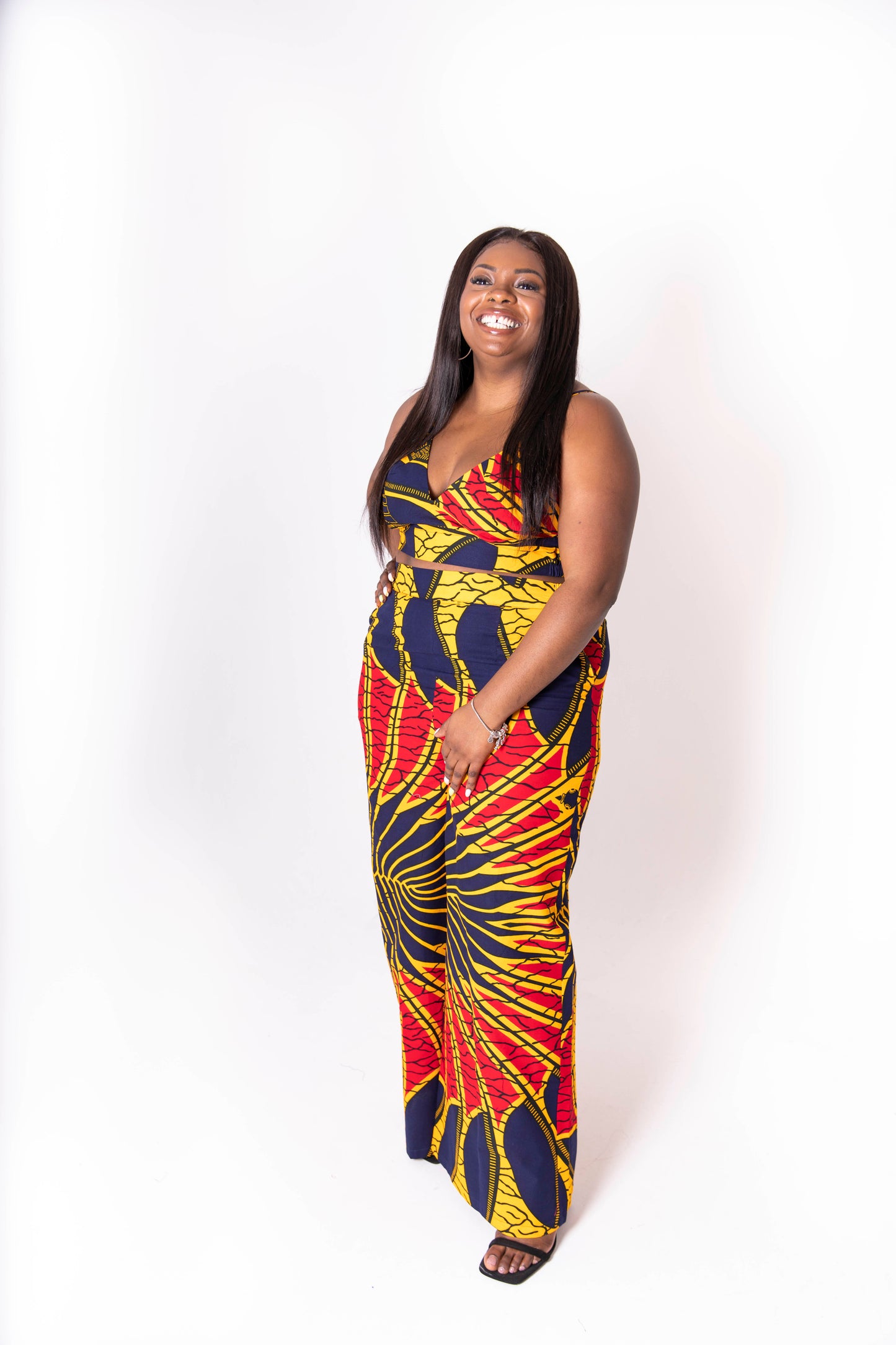 Seire African print pants and top set
