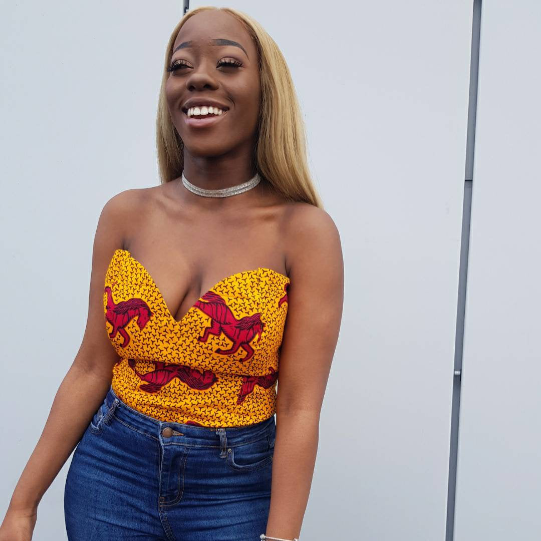 Achen African Print Crop Top