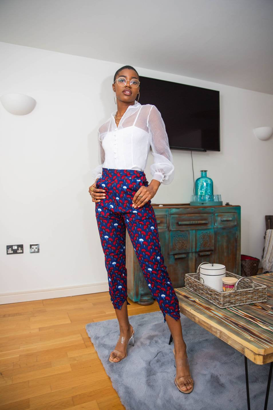 Andria African Print Pants
