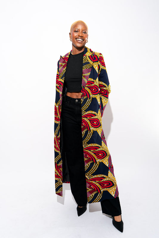 Amina African Print Coat