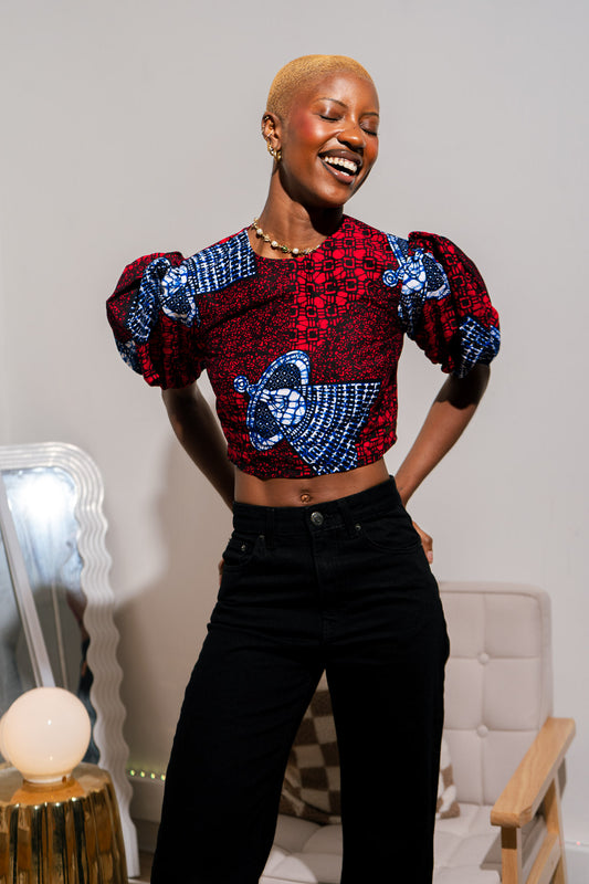 Zuri African Print Top