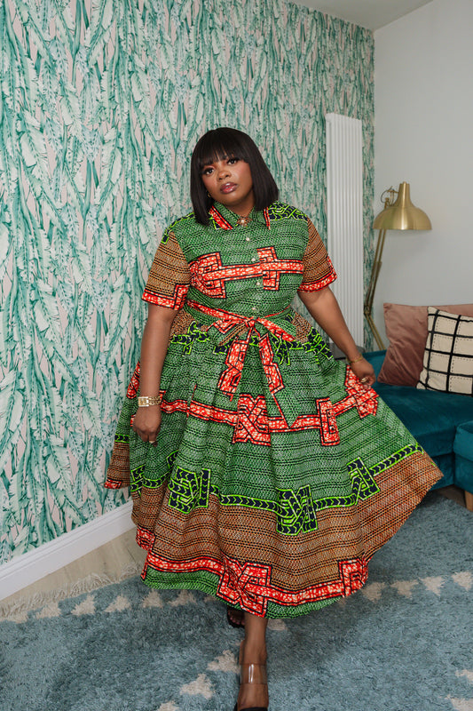 Aya African Print Dress