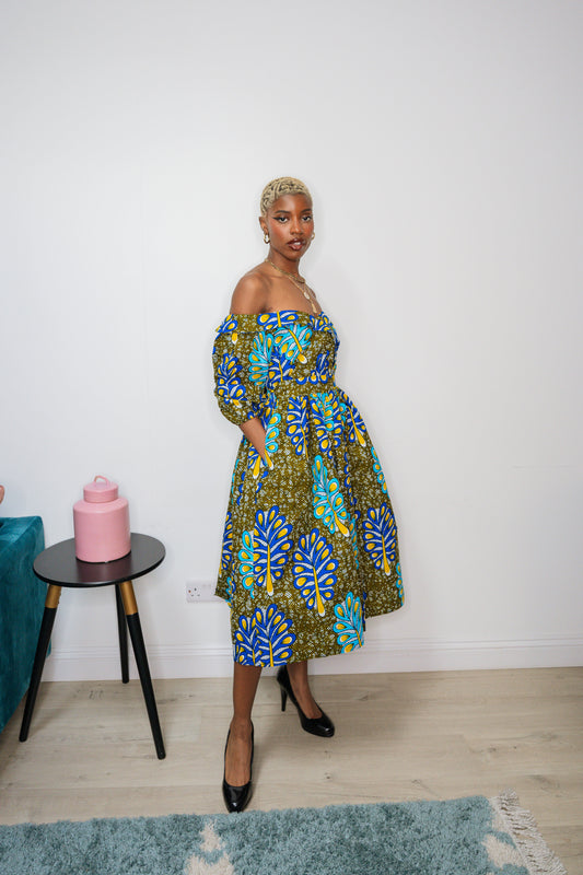 Nandy African Print Dress