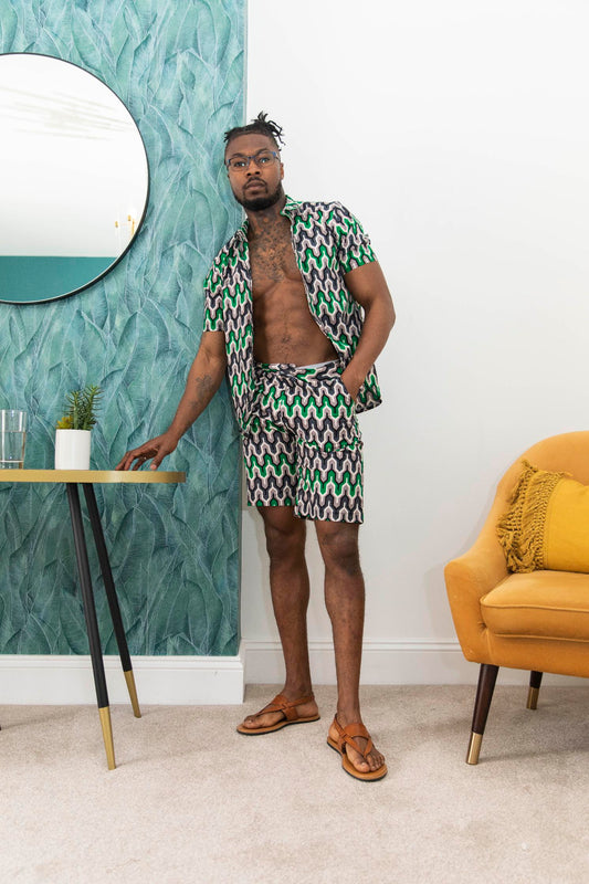 Kisumu Mens African Print Shirt