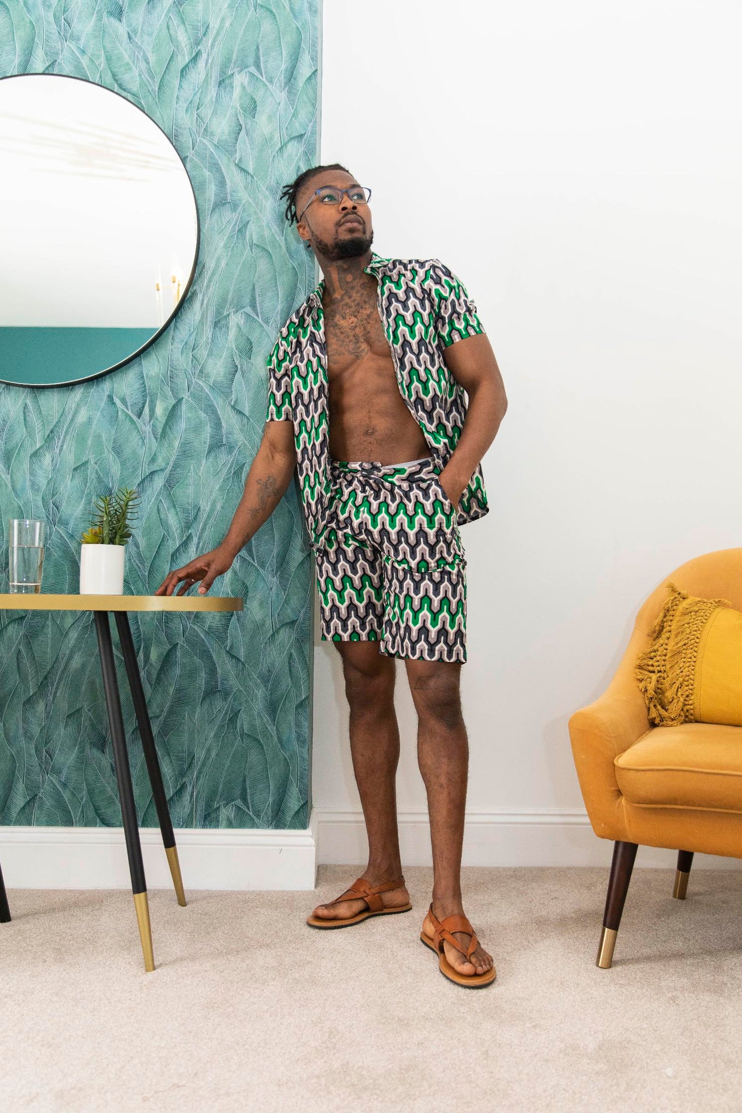 Kisumu Mens African Print Shirt