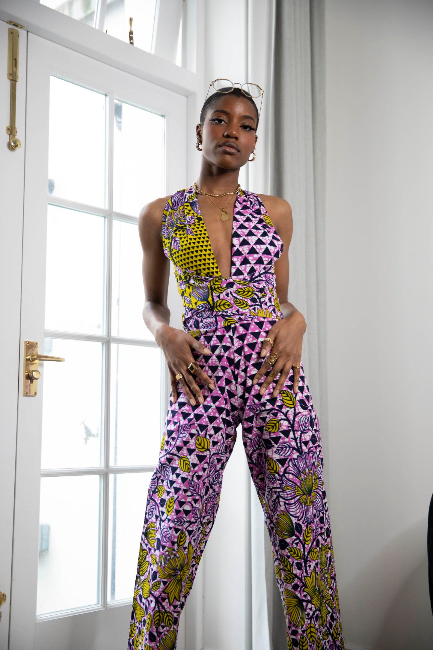 Zaria African Print Jumpsuit
