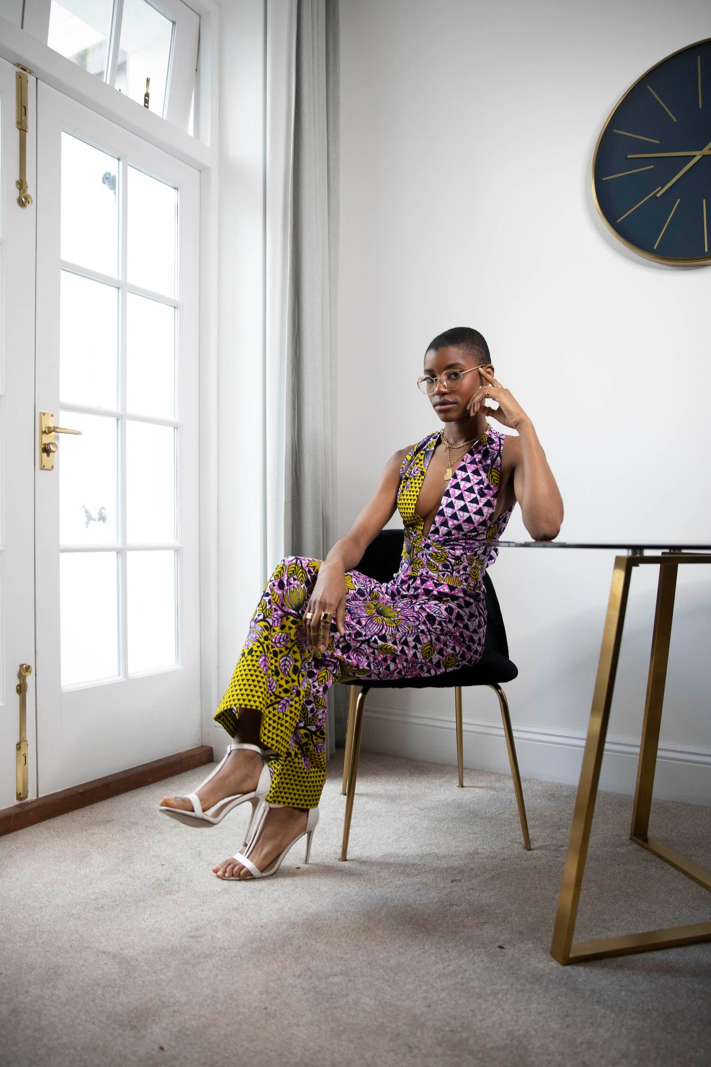 Zaria African Print Jumpsuit