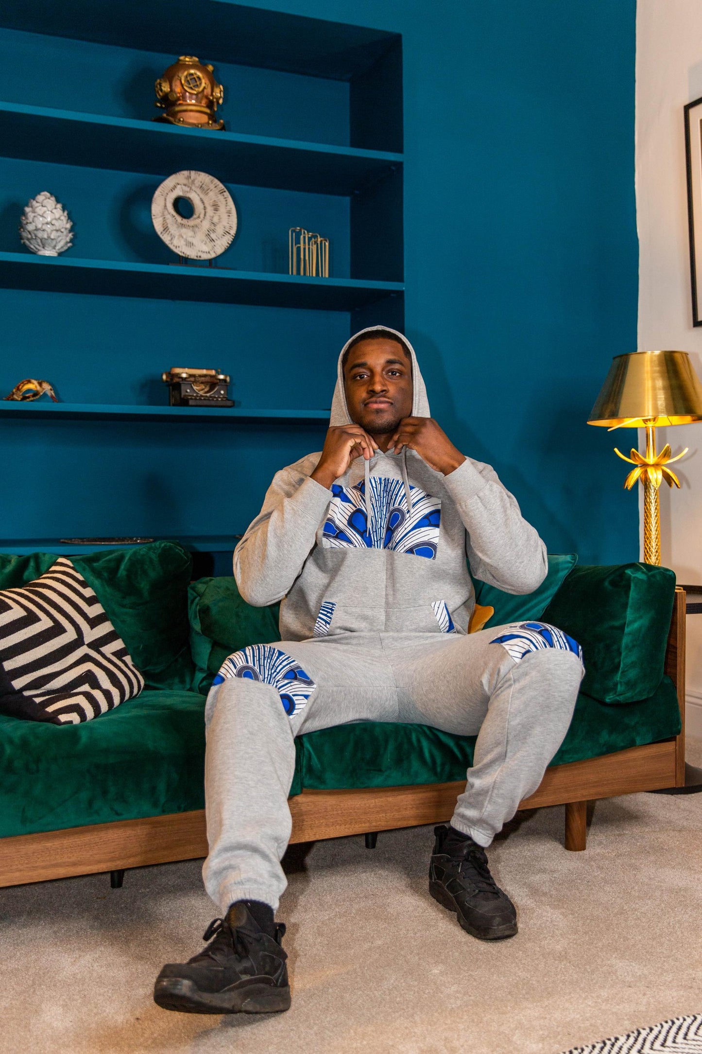 Mbuji Mens African Print Hoody