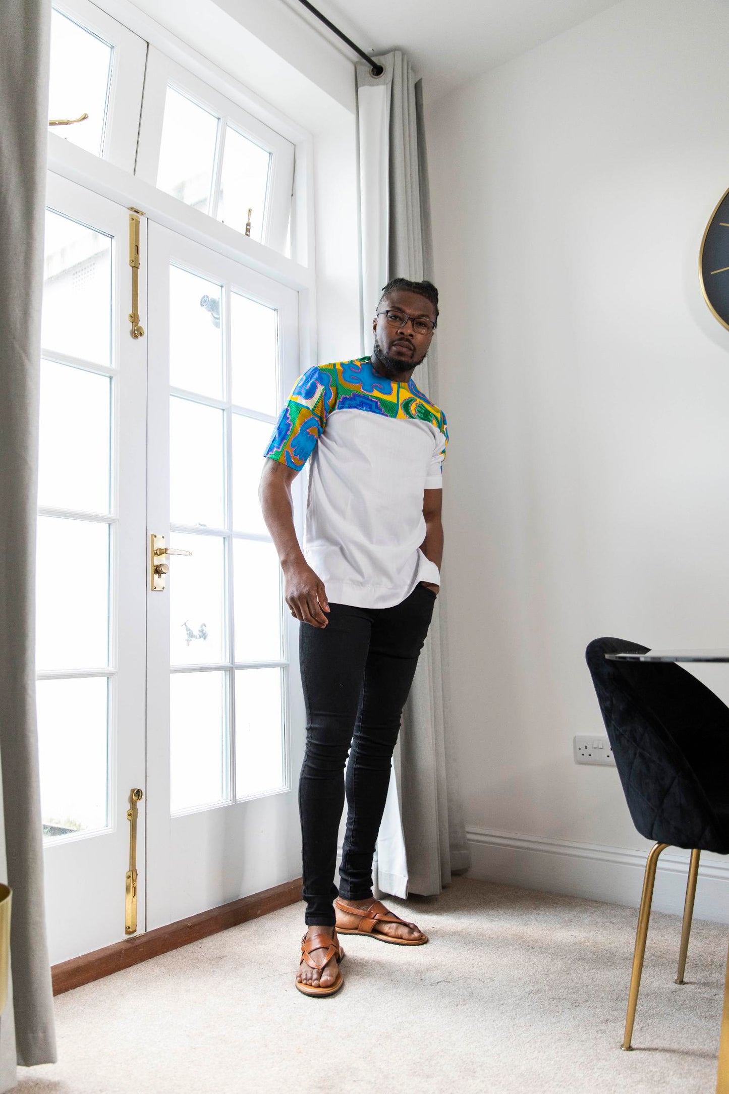 Aobi Kente Print Men's Shirt