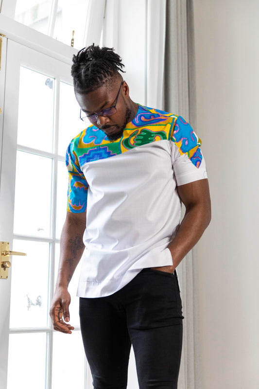 Aobi Kente Print Men's Shirt