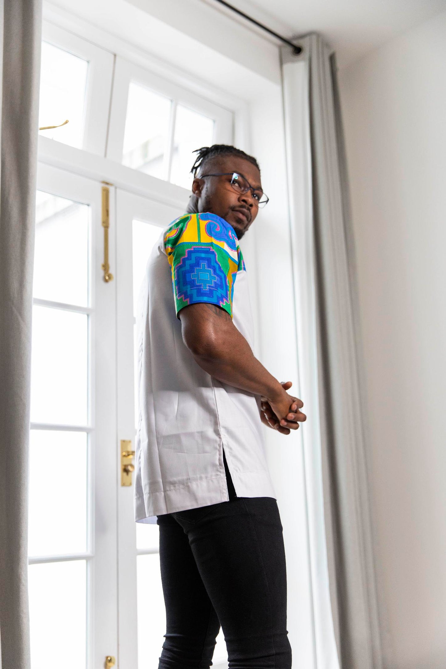Aobi Kente Print Men's Shirt