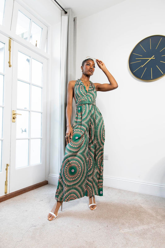 Lindi African Print Jumpsuit