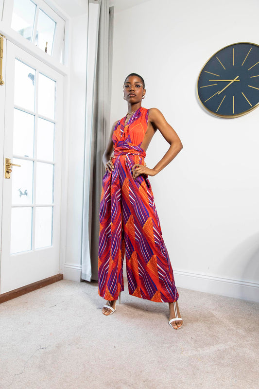 Chira African Print Jumpsuit