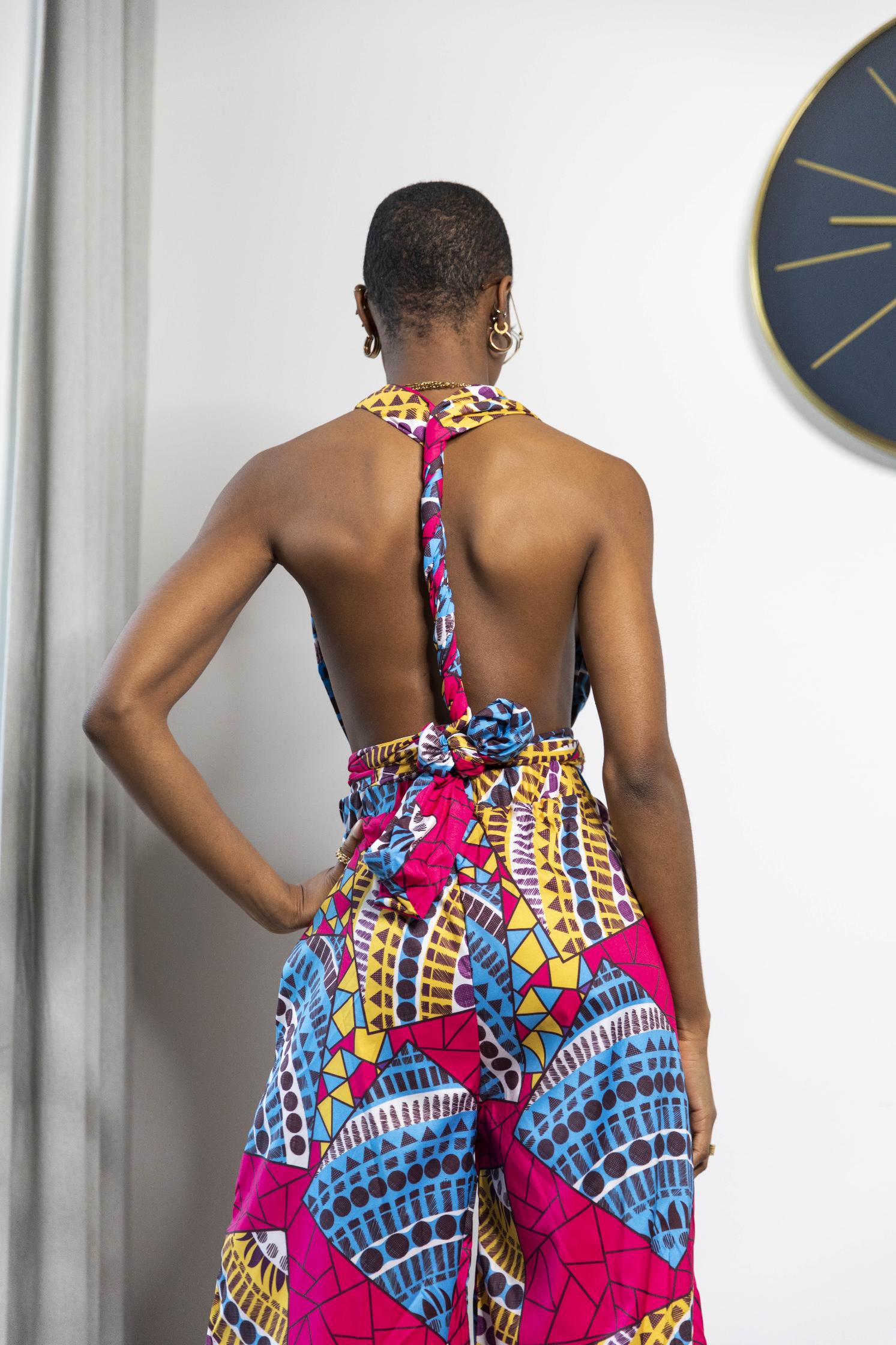 African fabric jumpsuit on sale