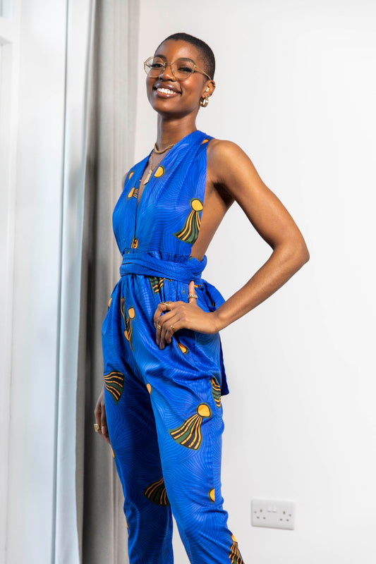 Izara African Print Jumpsuit
