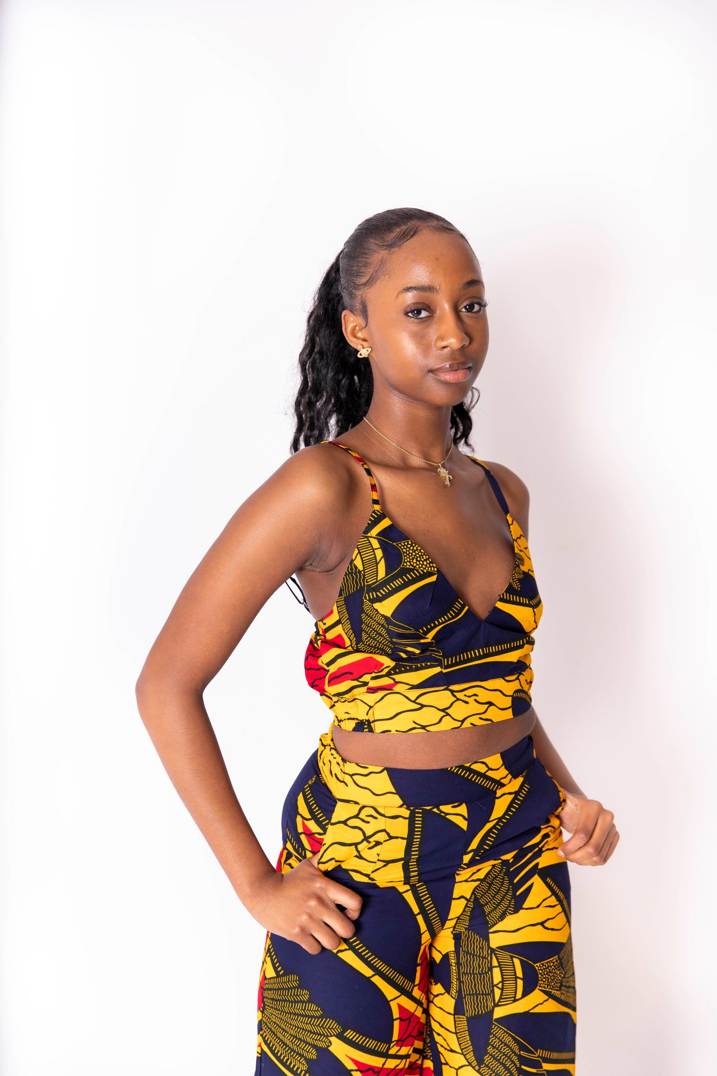 Seire African print pants and top set