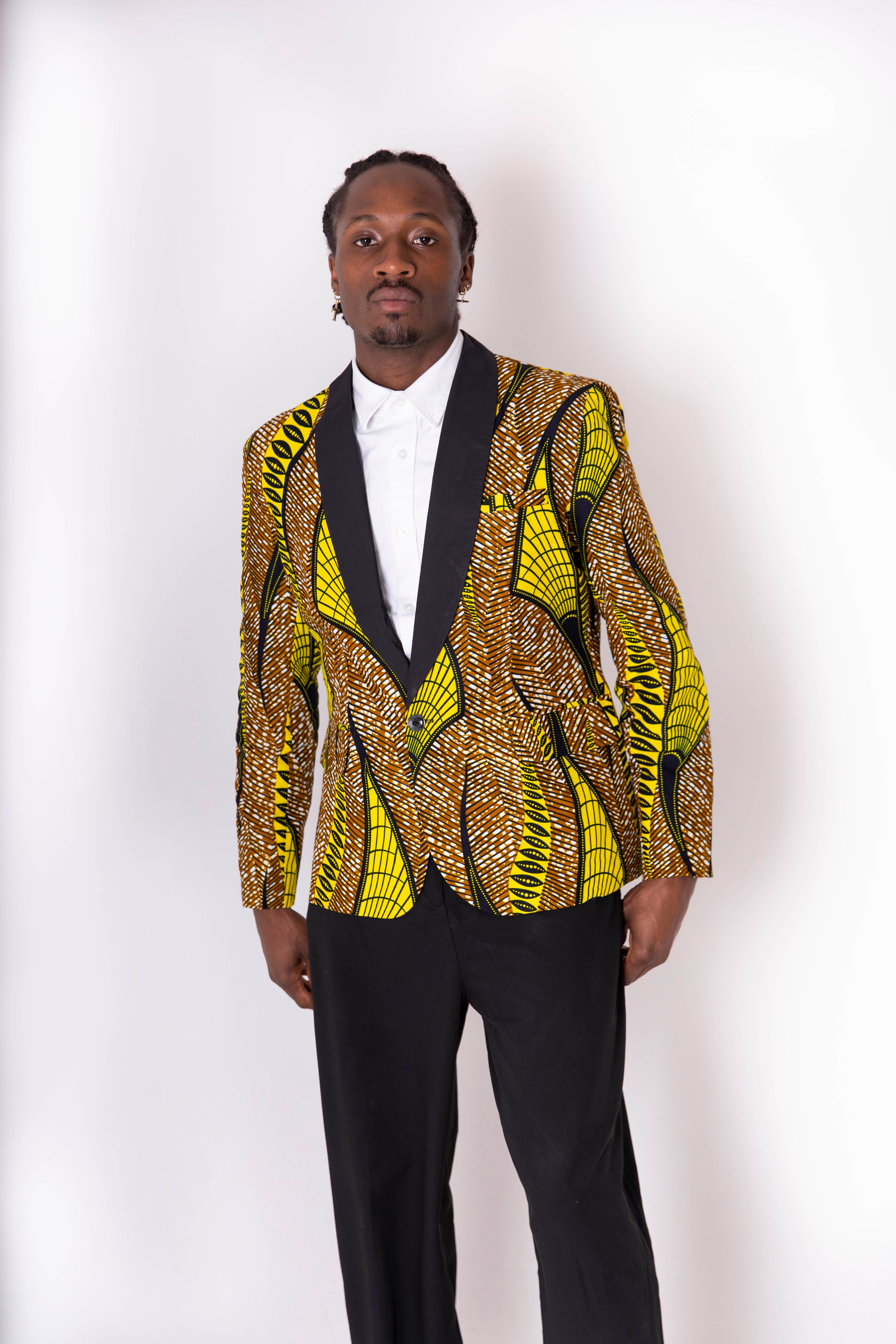 Mens african print on sale blazer