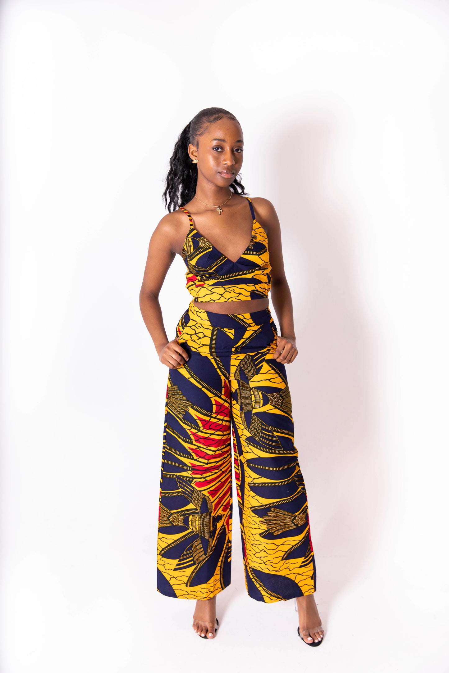 Seire African print pants and top set