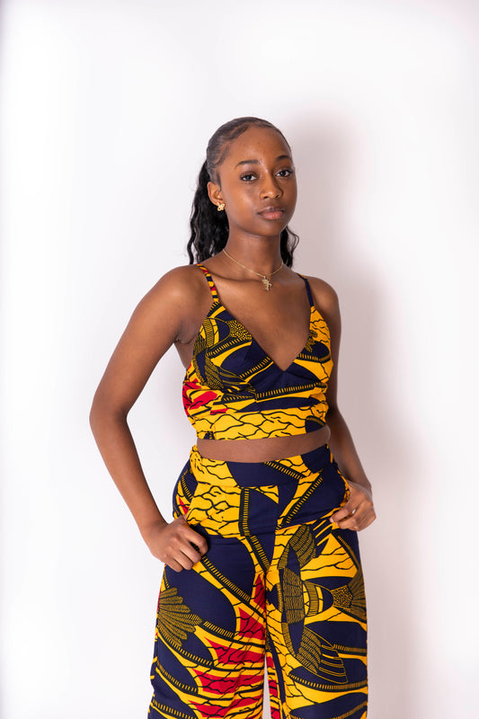 Seire African print pants and top set
