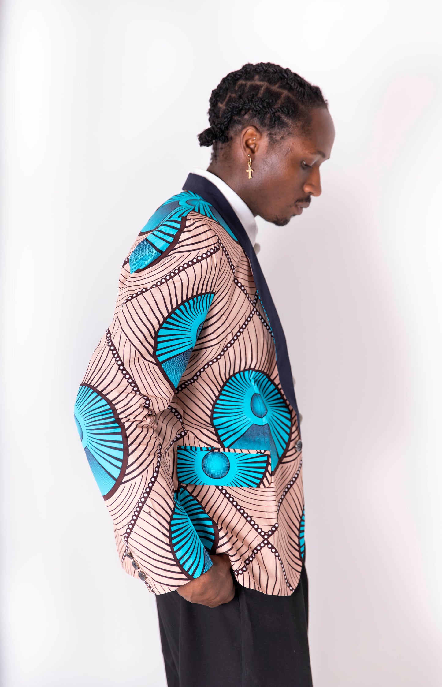 Olamide Men's African Print Blazer